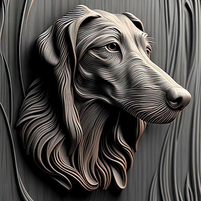 3D model Deerhound dog (STL)